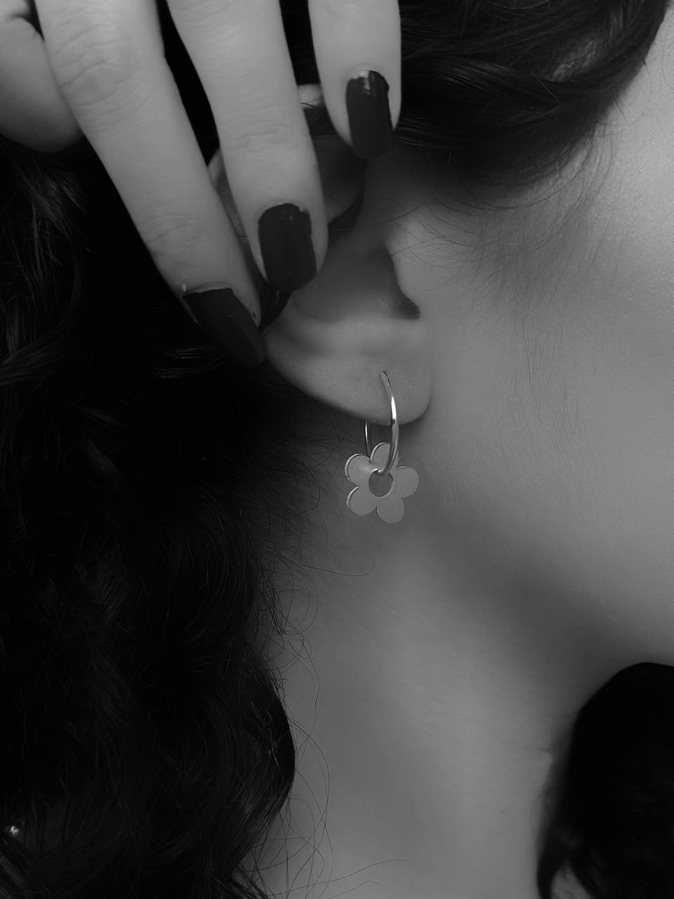 گوشواره گل نقره عیار 925